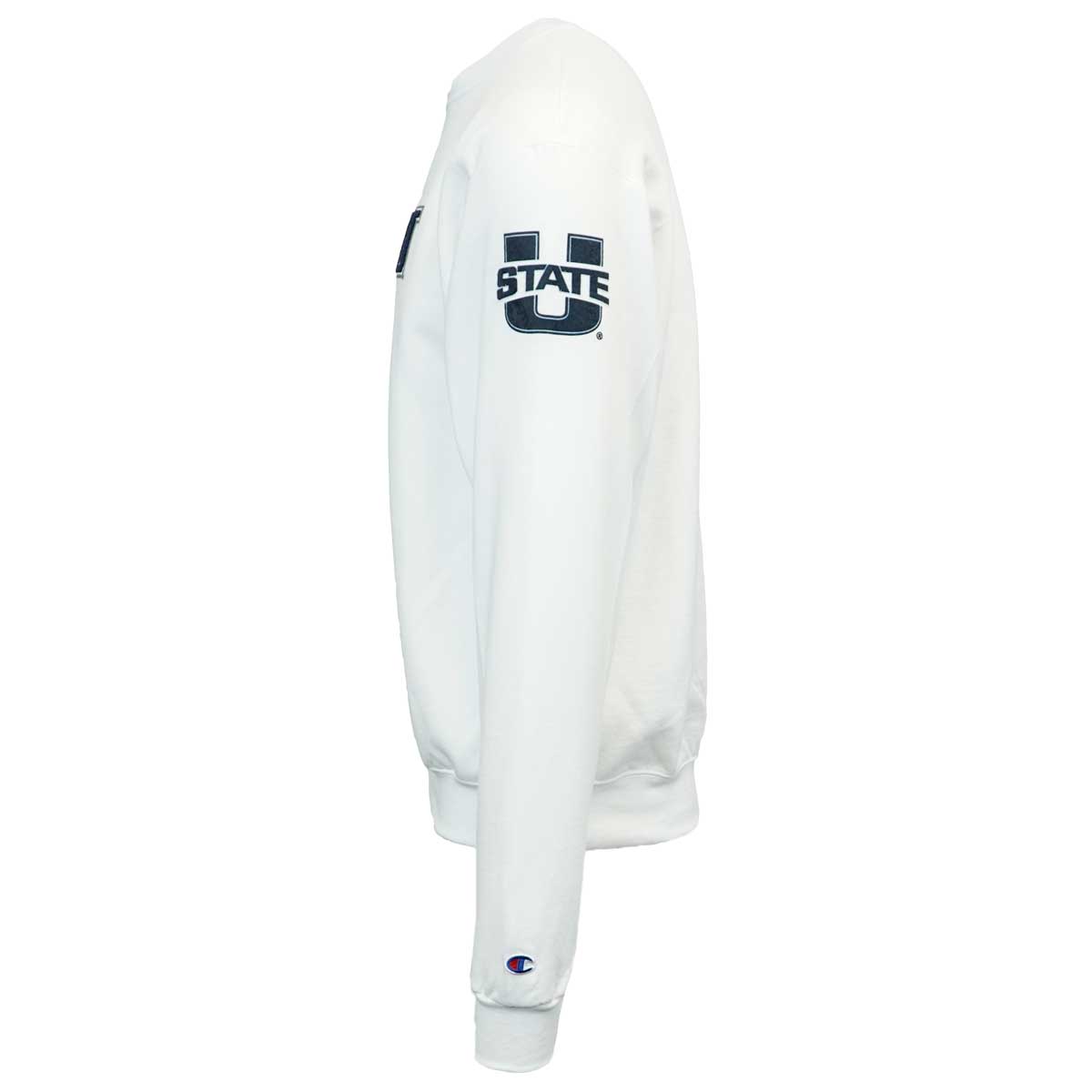 Champion USU Embroidered Patch Crew Sweatshirt | Utah State